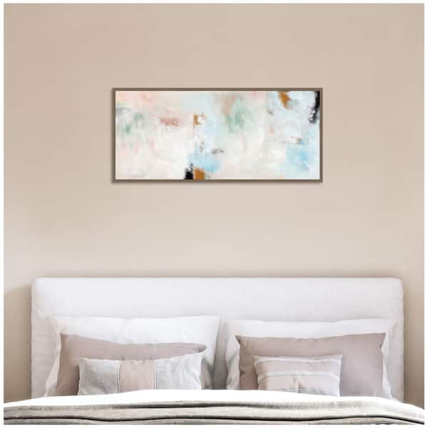 Sylvie "Foggy Ice Forest" by Nikita Jariwala Gold Framed Art Print 40 in. x 18 in.