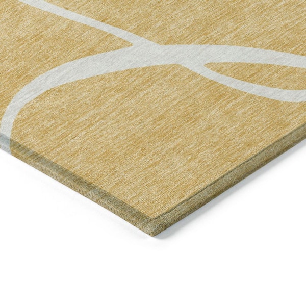 Chantille Machine Washable Indoor/Outdoor Abstract ACN999 Gold 9 ft. x 12 ft. Area Rug