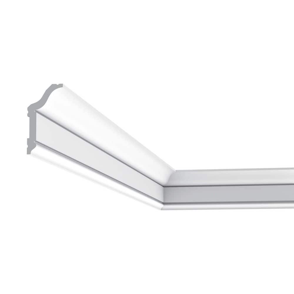 Primed White Polystyrene Crown Moulding Set of 4