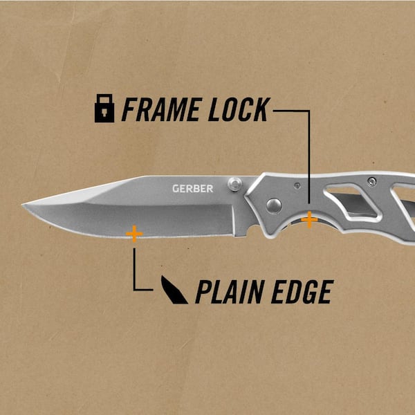 Navaja Cuchillo Plegable Gerber Paraframe Tanto Folding Lockback Knife