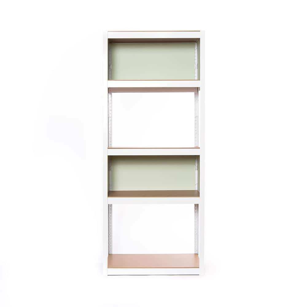 Best Home Fashion Kepsuul 32 in. W x 16 in. D x 77 in. H White 4-Shelf ...