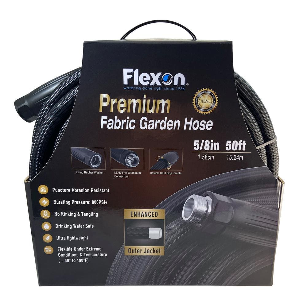 Flexon 5/8 in. Dia x 50 ft. Premium Fabric Light-Weight Garden