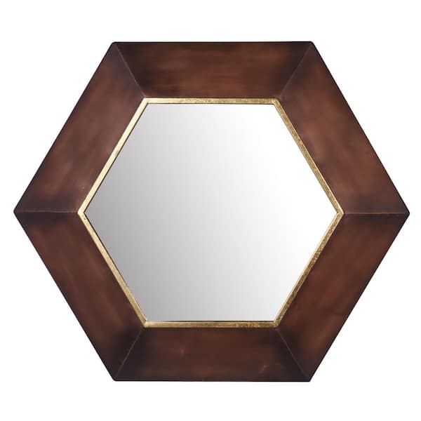 StyleCraft Logan 37 in. H x 32 in. W Round Framed Decorative Mirror