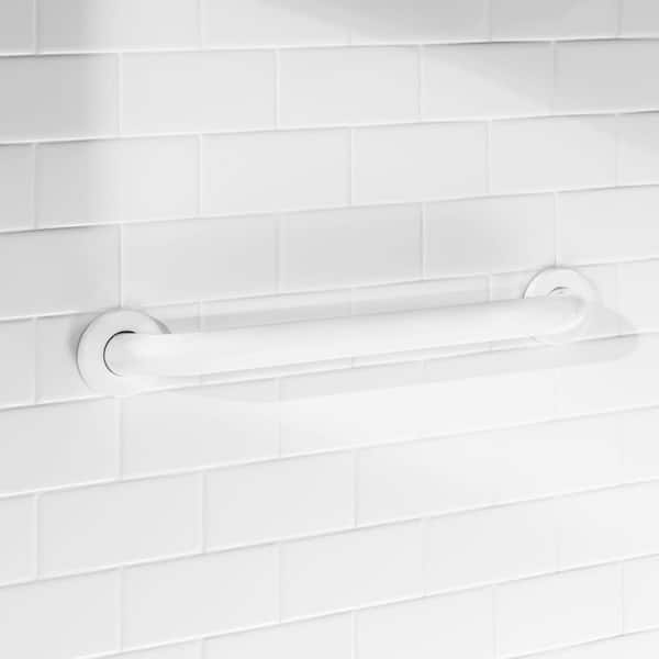 18 in. x 1-1/2 in. Concealed Screw ADA Compliant Grab Bar in White