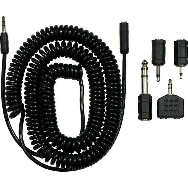 GE Headphone Extension Cable with Assorted Connector Plugs