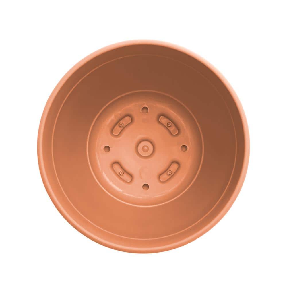 Coral 16-inch Recycled Plastic Bell Planter with Saucer