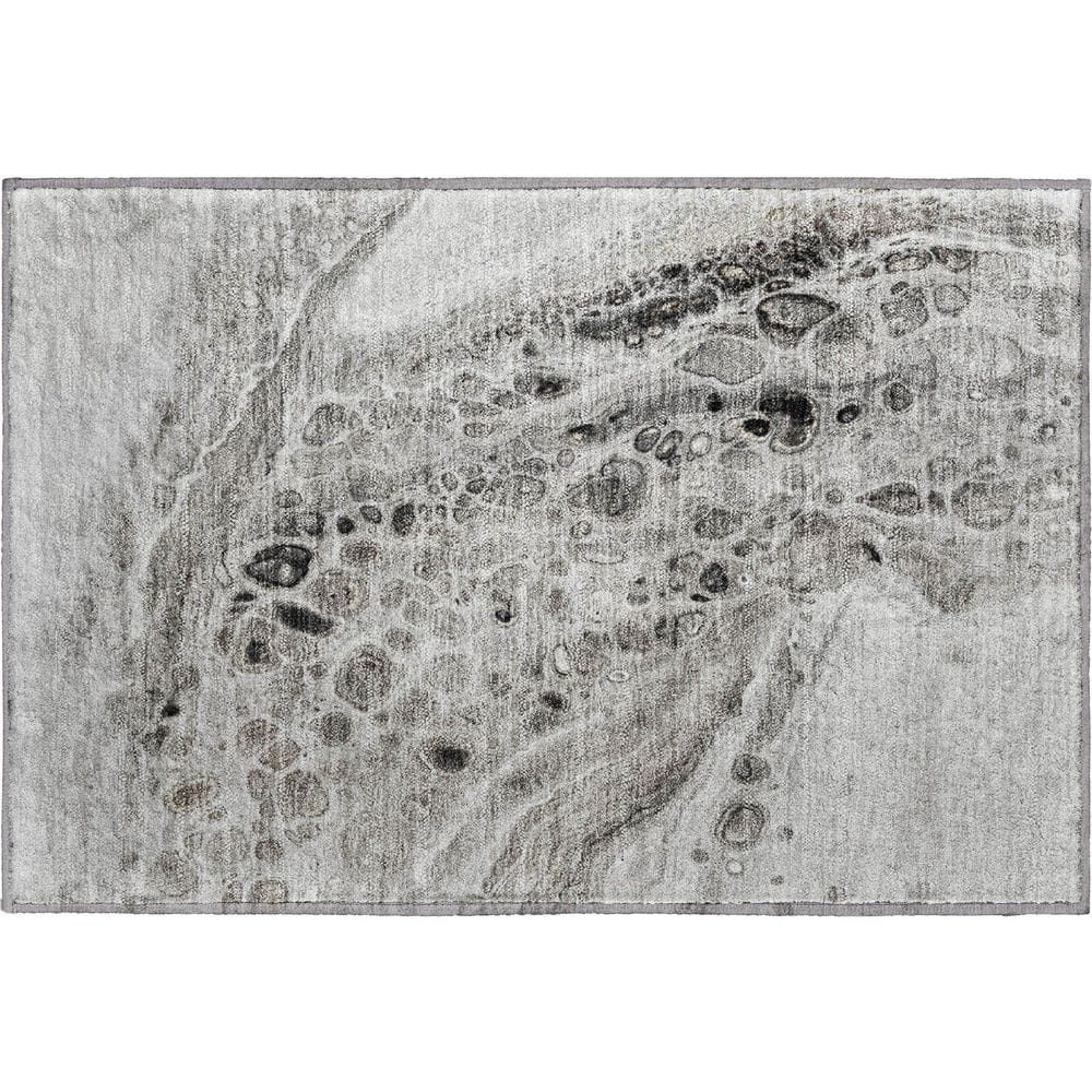 Mayfield Premium Machine Washable Abstract AMF1934 Pewter 2 ft. x 3 ft. Accent Rug price history on PriceWatchPro