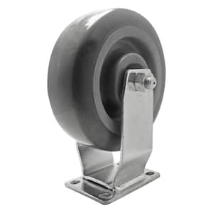 Super-Duty 6 in. Steel Fixed Plate Caster with 450 lbs. Load Rating