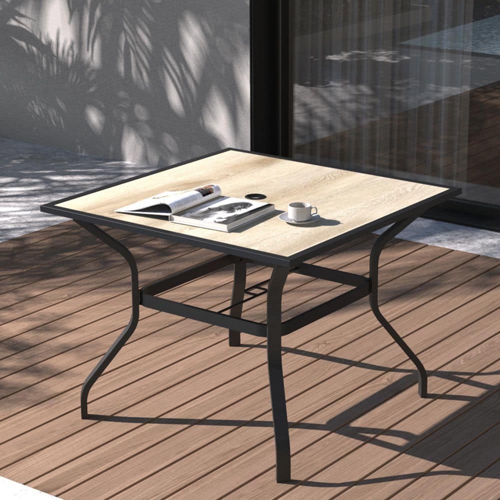 Square Metal Outdoor Dining Table