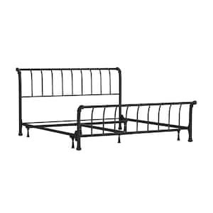 Janis Textured Black King-Size Bed