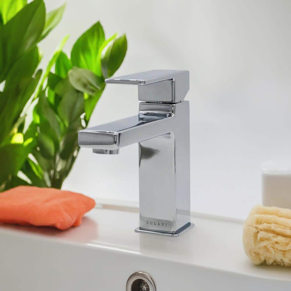 Capri Chrome Single Handle 7.15" Modern Bathroom Faucet