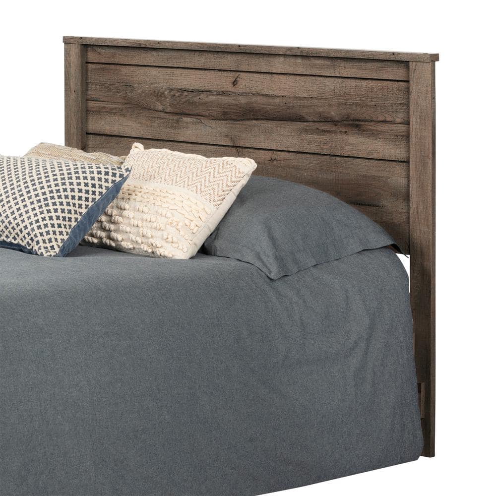 Fynn Fall Oak Full Double Panel Headboard with Sliding Storage