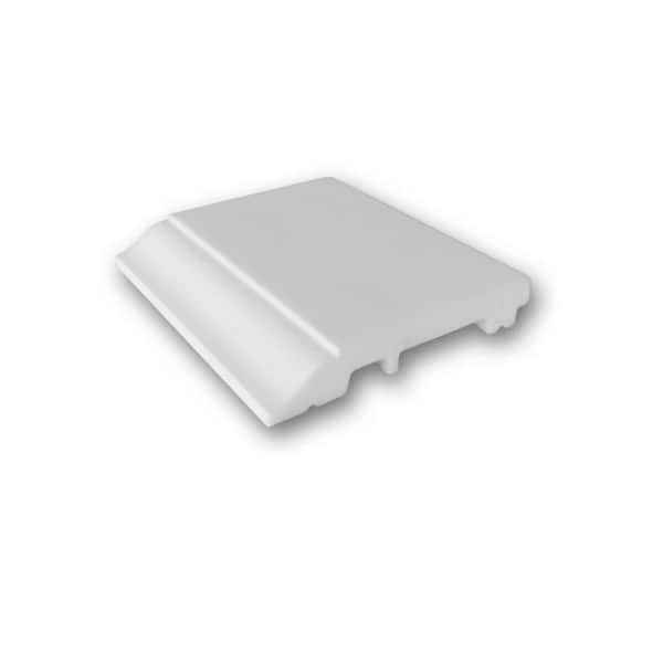 ORAC DECOR 1/2 in. D x 3-3/8 in. W x 4 in. L Primed White High Impact Polystyrene Baseboard Moulding Sample Piece