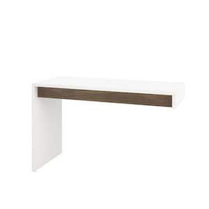 Liber-T 47.75 in. W White and Walnut Reversible Desk Panel