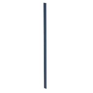 Newport Blue Painted Plywood Shaker Stock Assembled Kitchen Cabinet Filler Strip 3 in W x 0.75 in D x 90 in H