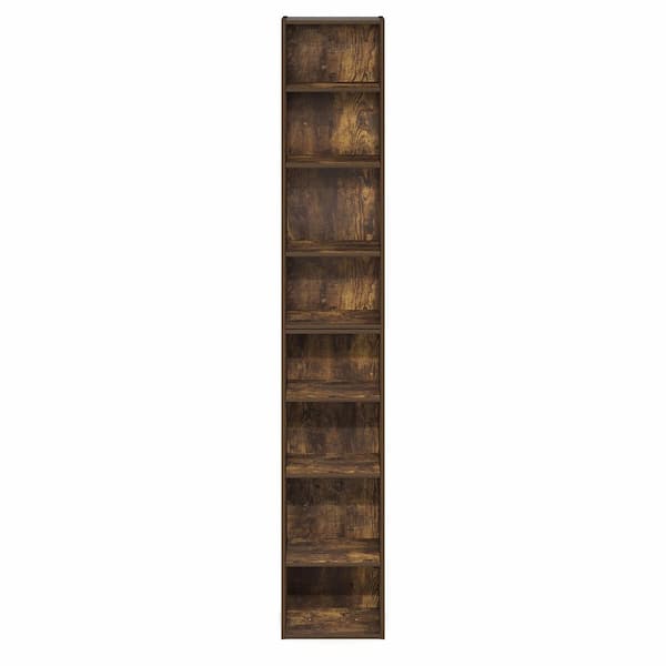 Furinno PASIR 70.9 in. Tall Amber Pine Wood 8-Shelf Bookcase
