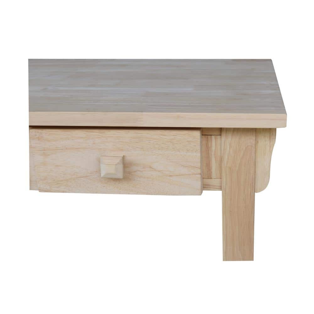 Solid Wood Mission Computer Desk with Drawer and Keyboard Tray