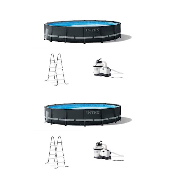 Intex 16 ft. x 48 in. Ultra XTR Round Frame Above Ground Pool Set w/Pump (2 Pack)