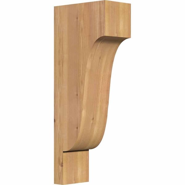 Ekena Millwork 5-1/2 in. x 10 in. x 26 in. Western Red Cedar Newport Smooth Corbel