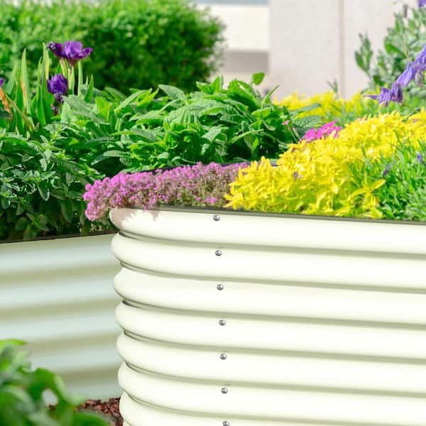 VEIKOUS 8 ft. x 2 ft. x 2 ft. Galvanized Raised Garden Bed 9-in-1