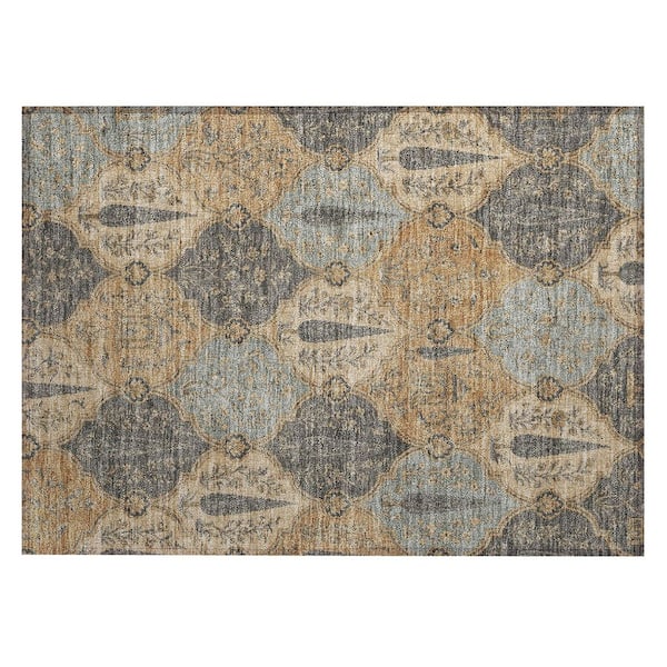 Chantille Machine Washable Indoor/Outdoor Abstract ACN3018 Gray 2 ft. x 3 ft. Accent Rug