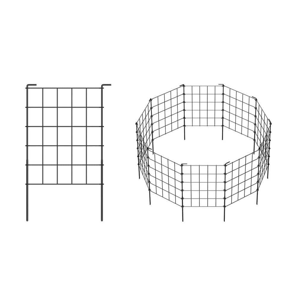 23.5 in. x 12.5 in. Garden Fence Enclosure, Rustproof Wire Border Animal Barrier, Black (30-Pieces) price history on PriceWatchPro