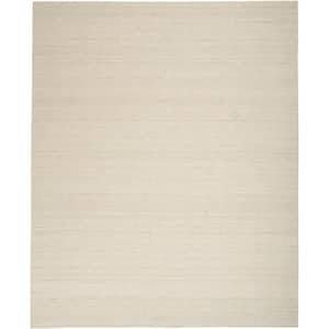 Interweave Beige 10 ft. x 14 ft. Solid Ombre Geometric Modern Area Rug