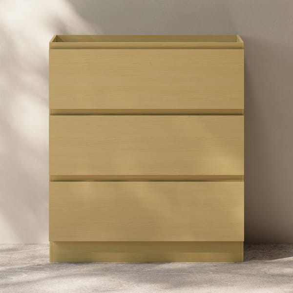 Liberte 30 in. Freestanding Bath Vanity Cabinet without Top in Natural Oak