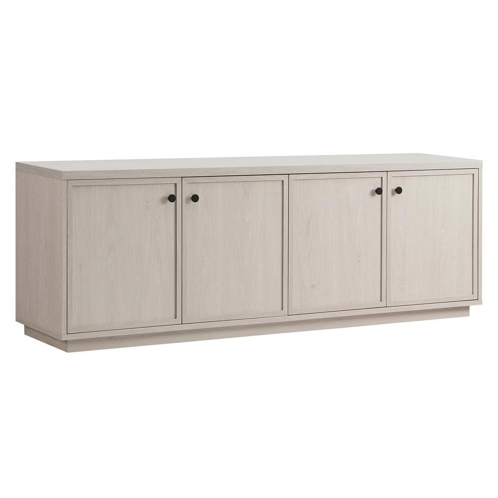 Alder White 69.63" MDF TV Stand with Cabinets