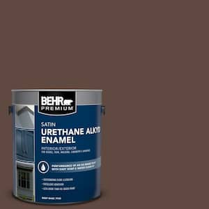 1 gal. #N150-7 Chocolate Therapy Urethane Alkyd Satin Enamel Interior/Exterior Paint