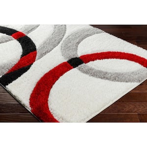 Bologna Black/Red 5 ft. x 7 ft. Geometric Indoor Area Rug