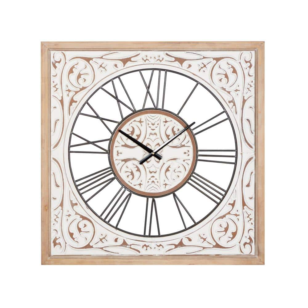  Sugar Vine Art Letter F Monogram Clock Decorative Round Wall  Clock Home Decor Large 10.5 Family Last Name Initial Printed Wood Image :  Home & Kitchen