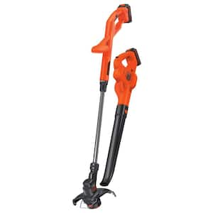 BLACK+DECKER 40-volt Max Cordless Battery String Trimmer and Leaf Blower  Combo Kit (Battery & Charger Included) in the Power Equipment Combo Kits  department at