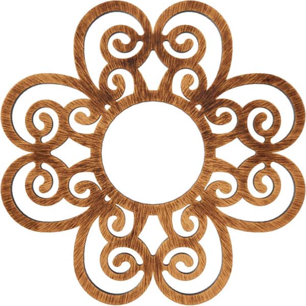 Ekena Millwork 18 in. O.D. x 6-1/8 in. I.D. x 1/2 in. P Cohen Architectural Grade PVC Pierced Ceiling Medallion
