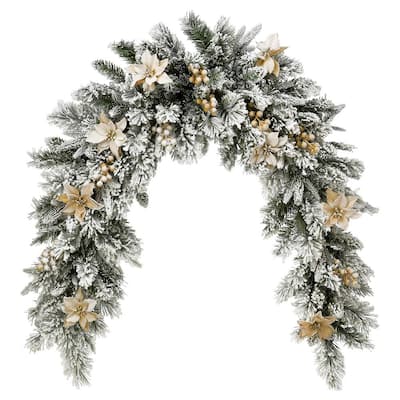 Collections Etc LED Christmas Poinsettia Door Swag Decoration Winston Brands 60149 Collections Etc LED Christmas Poinsettia Door Swag Decoration Winston Brands 60149