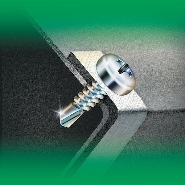 Bulk Pack Of 2000 #8 X 1/2\" Phillips Pan Head Self-Drilling Tek Screws - Zinc Plated Steel