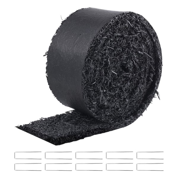 Rubber Mulch for Landscaping, 120 x 4.5 in. Recycled Mat, Natural-Looking, Prevents Weeds and Mud, for Gardens