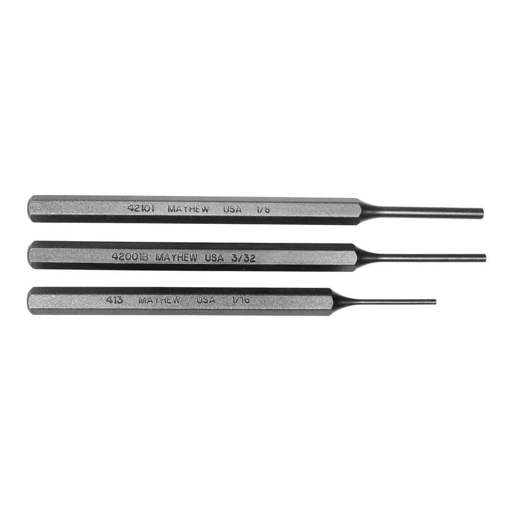 Mayhew Short Pin Punch Set (3Piece) 89032 The Home Depot
