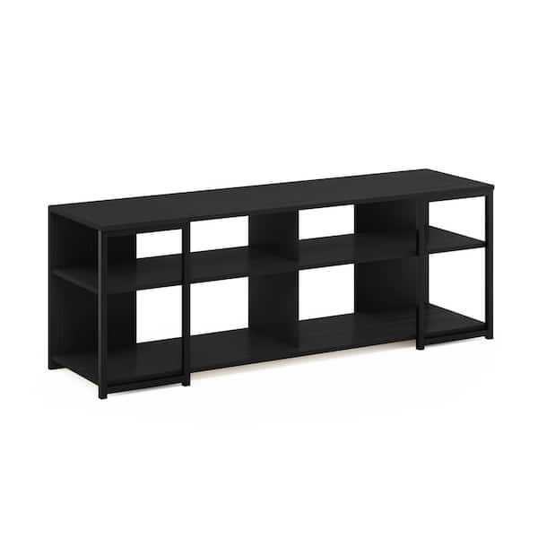 Furinno Camnus 56.3 in. Americano/Black TV Stand Fits TV's up to 65 in. with Shelves