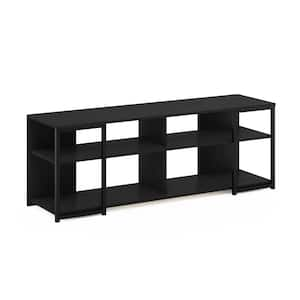 GHOUSE SSuper 43.30 in. Black Glass TV Stand Fits TV's up to 65 in. with  3-Tier Shelves HFW24105047 - The Home Depot