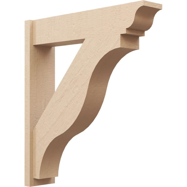 Ekena Millwork 8 in. x 40 in. x 36 in. Funston Traditional Rough Cedar Woodgrain Timberthane Polyurethane Outlooker, Primed Tan