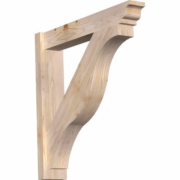 Ekena Millwork 6 in. x 30 in. x 30 in. Douglas Fir Fuston Traditional Smooth Outlooker