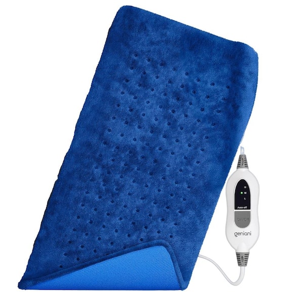 Aoibox Washable Electric Heating Pad for Back Pain, Cramps Relief with Auto Shut Off, Space Blue