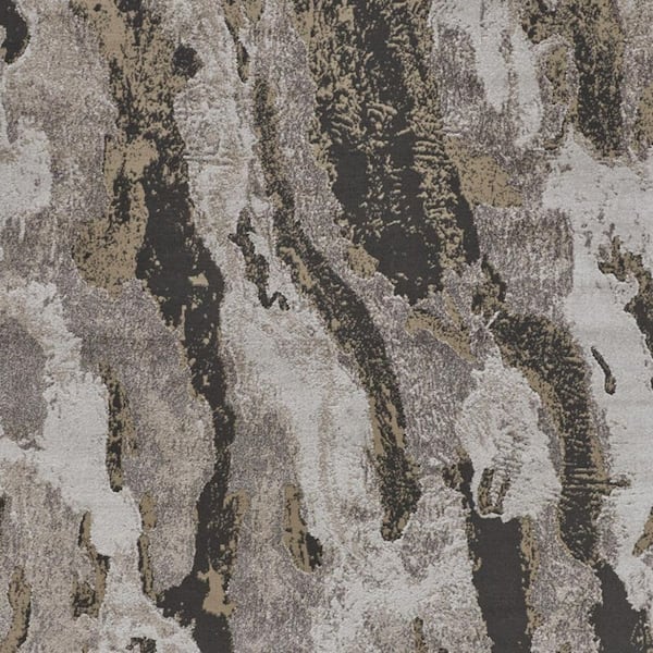 9 x 12 Brown, Ivory Abstract Area Rug