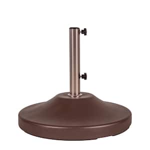 24 in. Dia US Weight Fillable 120 lbs. Capacity Commercial Free Standing Patio Umbrella Base in Bronze