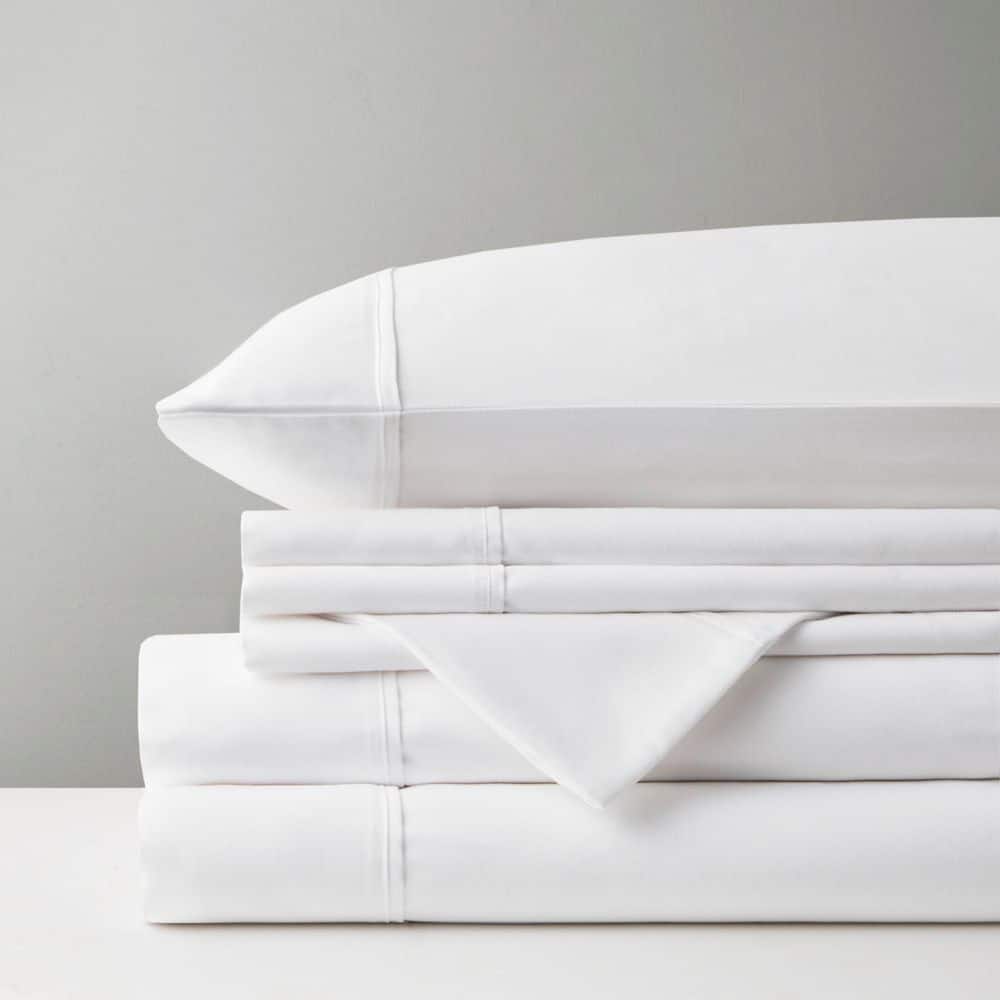 Split King White Cotton Blend 800 Thread Count Sheet Set