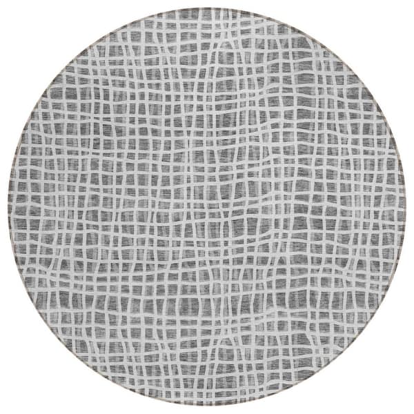 Addison Rugs Chantille Machine Washable Indoor/Outdoor Abstract ACN729 Gray 8 ft. x 8 ft. Area Rug