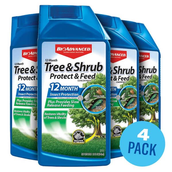 32 oz. Concentrated Tree and Shrub Protect and Feed Insect Killer (4-Pack)