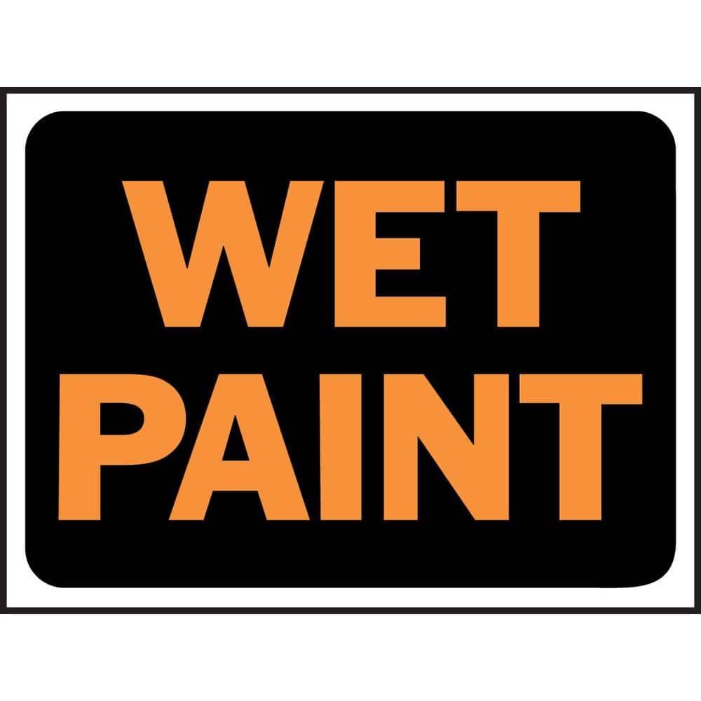 HY-KO 9 in.x 12 in.Plastic Wet Paint Sign 3032 - The Home Depot