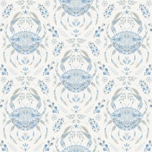 Blue Shellby Peel and Stick Wallpaper Sample